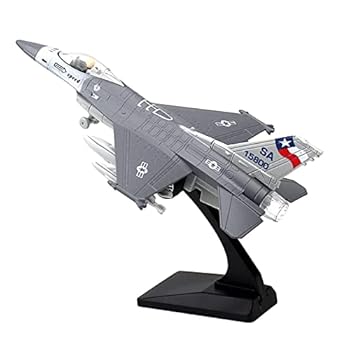 【中古】【未使用】1：6戦闘機ダイキャスト合金戦闘機スタンド付きモデル, グレー