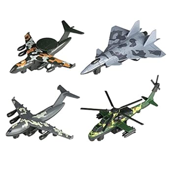 【中古】【未使用】Deevoka 4x 合金 ダイキャスト メタル ジェット プレーン プルバック メカニズム モデル 誕生日 ギフト ケーキ デコレーション ファイター おも