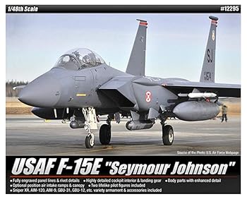 【中古】アカデミー 1/48 アメリカ空軍 F-15E ストライクイーグル シーモア・ジョンソン プラモデル 12295