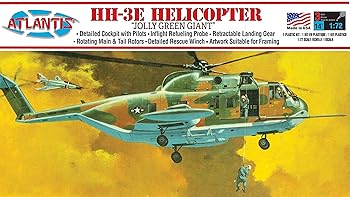 【中古】【未使用】アトランティスモデル 1/72 アメリカ空軍 シコルスキー HH-3ヘリコプター ジョリーグリーンジャイアント (旧オーロラ) プラモデル ATLAMCA505