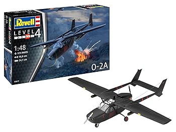 【中古】【未使用】ドイツレベル(Revell) 1/48 アメリカ空軍 O-2A スカイマスター プラモデル 03819 成型色