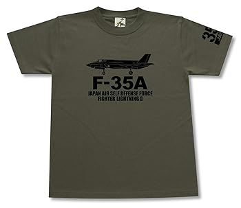 【中古】ギガント 航空自衛隊 F-35A ライトニング2 Tシャツ オリーブ Mサイズ