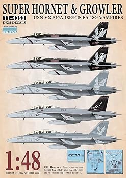 【中古】【未使用】DXMデカール 11-4352 1/48 アメリカ海軍 F/A-18E/F & EA-18G VX-9 ヴァンパイアーズ