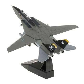 【中古】【未使用】1/100スケール F-14トムキャット模型 ダイキャスト 飛行機モデル アメリカ 戦闘機 スタンド付き