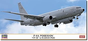 【中古】ハセガワ 1/200 アメリカ海軍 P-8A ポセイドン 第10哨戒飛行隊 w/レーダーポッド プラモデル 10856