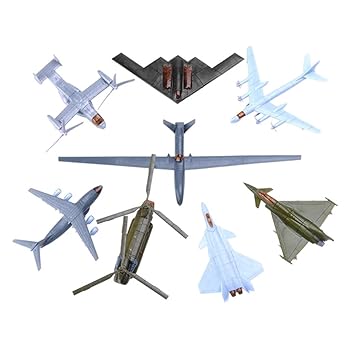 【中古】【未使用】GIZMAC 8個セット 模型飛行機 4Dヘリコプター 航空機 戦闘機 モダンファイター パズルキット 航空モデル 小道具 コレクション ギフト
