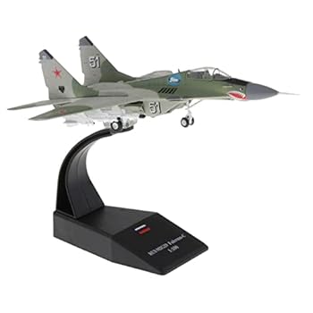 【中古】1/100スケール 飛行機模型 ミグ29 航空機 戦闘機 ダイキャスト モデル 装飾 置き コレクション|AJIMURA-SHOP