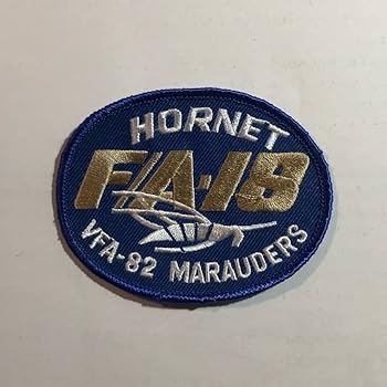 【中古】【未使用】米海軍 VFA-82 MARAUDERS 航空機パッチオーバル型F/A-18文字