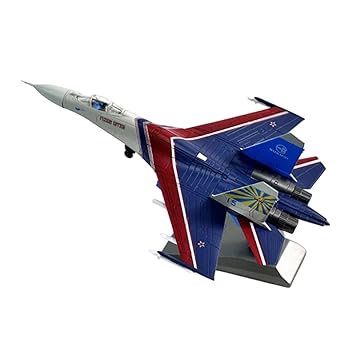 【中古】Qialexicon 1:100スケール SU-27 パフォーマンス航空機モデル飛行機モデル装飾コレクション 内閣官房テーブルセンターピース用スタンド付き