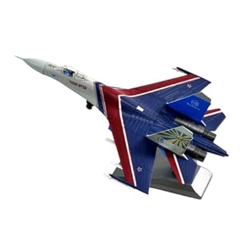 【中古】Shamiina 1/100スケール SU-27 パフォーマンス航空機モデル スタンド付き ホームデコレーション シミュレーション 教育ツール 卓上用飛行機モデ