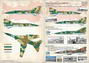 【中古】【未使用】プリントスケール 72-355 1/72 ミコヤン グレヴィッチ MiG-23