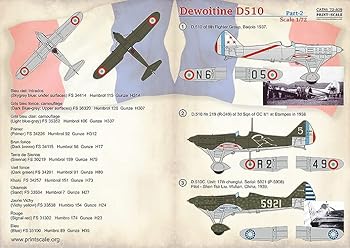 【中古】【未使用】プリントスケール 72-409 1/72 デヴォアティーヌ D.510. Part 2