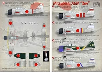 【中古】【未使用】プリントスケール 48-084 1/48 三菱零式艦上戦闘機 A6M