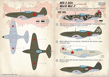 【中古】【未使用】プリントスケール 72-283 1/72 MIg-3 エース WWII