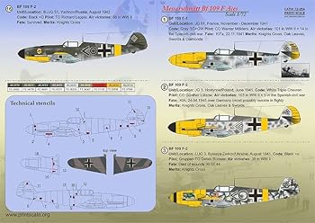 【中古】プリントスケール 72-254 1/72 メッサーシュミット BF-109F エース