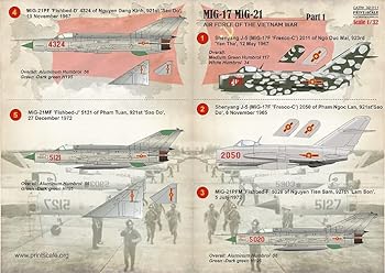 【中古】【未使用】プリントスケール 32-011 1/32 MiG-17 MiG-21 ベトナム戦争