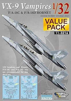 【中古】【未使用】DXMデカール 11-3216 1/32 アメリカ海軍 F/A-18C & F/A-18D ホーネット VX-9 ヴァンパイアーズ