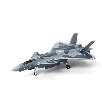 【中古】1:144 合金ダイカスト金属戦闘機 J-20 イーグルファイター軍用機 モデルプレーン ディスプレイスタンド付き