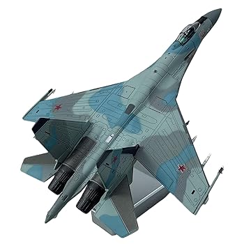 【中古】Generic 部屋のデスクトップ装飾用のアメリカの1/72スケール航空機F-35Bファイター, カモフラージュSU-35