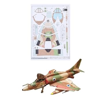 【中古】1:32ペーパーアメリカンA-4スカイホーク戦闘機模型 シミュレーション 戦闘機 航空 ミリタリー 科学 展示模型 (未組立キット) ディスプレイモデル