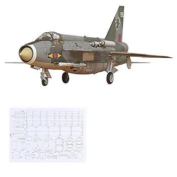 【中古】【未使用】紙製 イギリス F Mk.6 戦闘機 攻撃機 プラモデル 1/33スケール DIY軍用機 プラモデル (未組立キット)