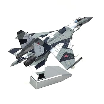 【中古】Ｏｓｈｈｎｉ 1/100スケールSU-35戦闘機、ダイキャストモデル、ミニチュアサイズ