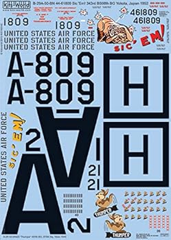 【中古】【未使用】キッツワールド KW148142 1/48 アメリカ陸軍 B-29 `Thumper` & `Sic em!` ノーズアート機