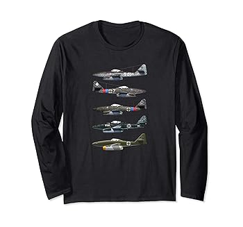 【中古】【未使用】メッサーシュミットMe262シュワルベWW2ジェット戦闘機 長袖Tシャツ