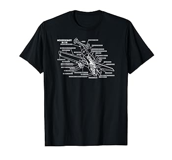 【中古】【未使用】メッサーシュミット Bf 110 WW2 ドイツ機 インフォグラフィック Tシャツ