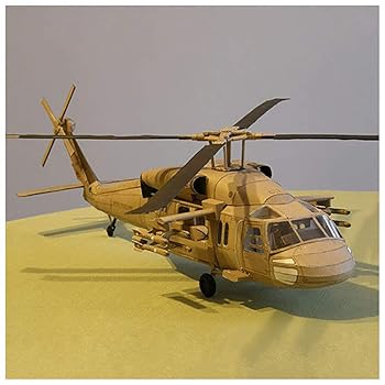 【中古】【未使用】1/33米国ブラックホークUH-60ヘリコプターモデルビルディングキット、DIY 3Dペーパーモデルビルディング手作りのおもちゃミリタリーギフト