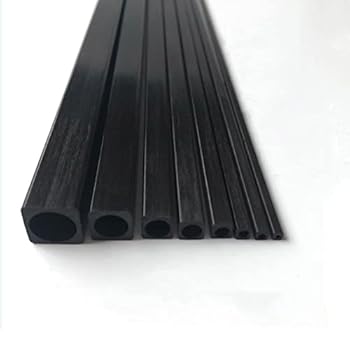 【中古】【未使用】（4 PCS）カーボンファイバースクエアチューブ：外径：6mm内径サークル：3mm長さ：500mm;無人航空機、ヘリコプター用。