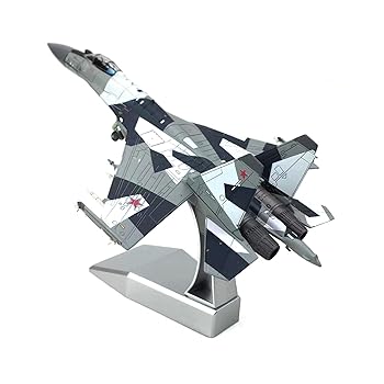 【中古】Colaxi 1/100スホーイSU35金属戦闘機モデル（ディス付き）
