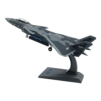 【中古】Generic ディスプレイスタンド付きのリアルな1/100スケールJ-20戦闘機ダイキャストモデル