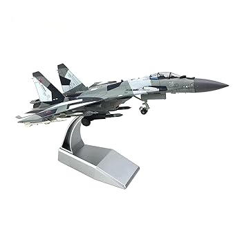 【中古】Tachiuwa 1/100スケールSU35戦闘機ダイキャストモデル、スタンドミニチュアサイズ