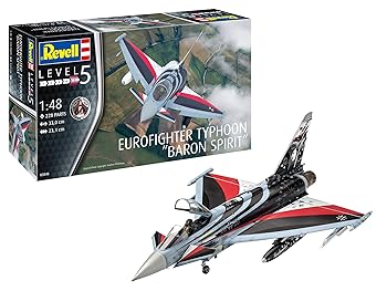 【中古】【未使用】ドイツレベル 1/48 ドイツ空軍 ユーロファイター タイフーン バロン スピリット プラモデル 03848