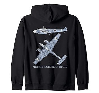 【中古】メッサーシュミット Bf 110 ドイツ WW2 戦闘機 爆撃機 図鑑 ジップパーカー