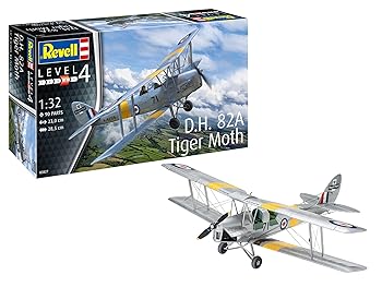 【中古】【未使用】ドイツレベル 1/32 イギリス空軍 D.H. 82A タイガーモス プラモデル 03827 成型色
