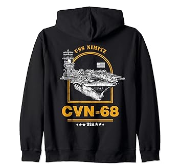 【中古】【未使用】アメリカ海軍航空母艦 CVN-68 ニミッツ (USS Nimitz) ジップパーカー