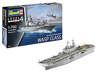 【中古】【未使用】ドイツレベル(Revell) 1/700 アメリカ海軍 ワスプ級強襲揚陸艦 プラモデル 05178 成型色