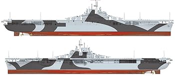 【中古】【未使用】プラッツ 1/700 WW2 アメリカ 航空母艦 エセックス ダズル迷彩マスキングシート付属 プラモデル PIT009 (船)