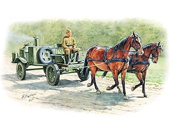 【中古】ミニアート 1/35 ソビエトフィールドキッチン2KP-42 牽引馬2頭付 MA35057 プラモデル｜AJIMURA-SHOP