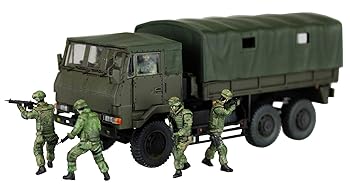 【中古】【未使用】青島文化教材社(AOSHIMA) 1/72 ミリタリーモデルシリーズ No.11 陸上自衛隊 3 1/2t トラック装甲強化型 隊員6体セット プラモデル