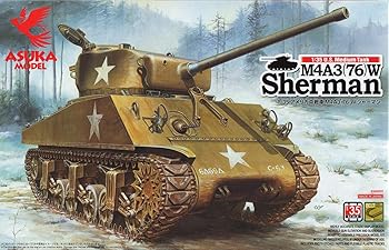 【中古】アスカモデル 1/35 アメリカ軍 中戦車 M4A3 76W シャーマン プラモデル 35-019
