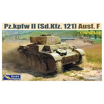 【中古】ゲッコーモデル(Gecko Models) 1/16 ドイツ軍 2号戦車 F型 Sd.Kfz.121 北アフリカ・イタリア戦線 プラモデル GEC16GM0009 成型色｜AJIMURA-SHOP