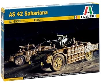 【中古】【未使用】プラッツ イタレリ 1/35 WW2 イタリア 装輪偵察車 カミオネッタ AS42 サハリアーナ プラモデル IT6530 (戦闘車両)