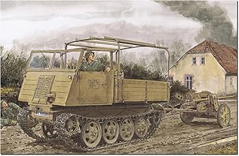 【中古】【未使用】プラッツ ドラゴン 1/35 WW2 ドイツ RSO/3 & 5cm Pak38 対戦車砲 マジックトラック/アルミ砲身/3Dプリントマズルブレーキ付属 豪華仕様 プラモデ