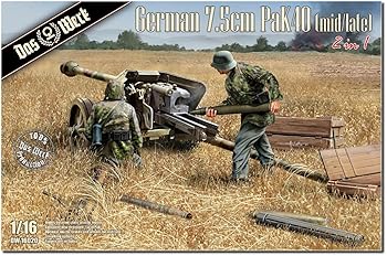 【中古】【未使用】ダス・ヴェルク 1/16 ドイツ 7.5cm PaK40(中/後期型) 2in1 プラモデル USCDW16020 (大砲)