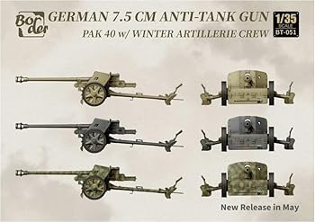 【中古】【未使用】ボーダーモデル 1/35 7.5cm PAK40 対戦車自走砲 w/冬季砲兵 プラモデル BT051 (大砲)