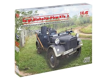 【中古】【未使用】ICM 1/35 ドイツ陸軍 le.gl.Einheitz-Pkw Kfz.2 軽四輪駆動無線搭載車 プラモデル 35583