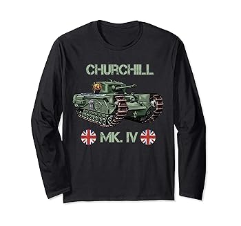 【中古】【未使用】第二次世界大戦イギリス陸軍戦車チャーチルMk.4ギフト 長袖Tシャツ